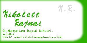 nikolett rajnai business card